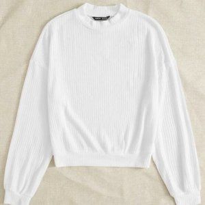 White pullover sweater